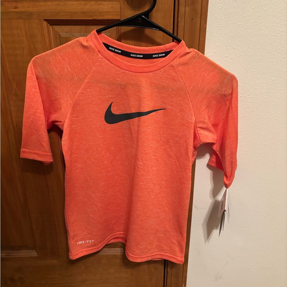 Nike Orange Heather Swim Tee UPF40 - NWT